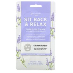 Тканинна маска Sit Back & Relax, лаванда, Sit Back & Relax Sheet Mask, Lavender, Nu-Pore, 1 лист