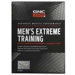 GNC, AMP, Men's Extreme Training, мультивітамінний комплекс для чоловіків, для покращення працездатності та витривалості, 30 пакетиків