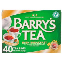 Чай «Ірландський сніданок», Barry's Tea, 40 пакетиків, 4,40 унції (125 г)