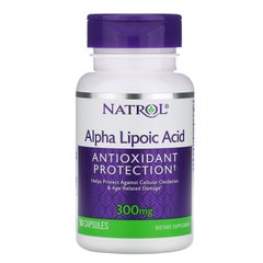 Альфа-липоевая кислота Natrol (Alpha Lipoic Acid) 300 мг 50 капсул купить в Киеве и Украине