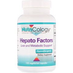 Харчова підтримка для здорової печінки і метаболічної функції, Hepato Factors, Liver and Metabolic Support, Nutricology, 120 вегетаріанських капсул