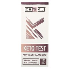 Кето тест Zhou Nutrition (Keto Test) 125 тест-полосок купить в Киеве и Украине