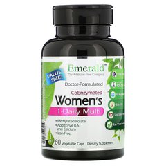 Жіночі коензимовані мультивітаміни для щоденного застосування, Coenzymated Women's 1-Daily Multi, Emerald Laboratories, 60 рослинних капсул