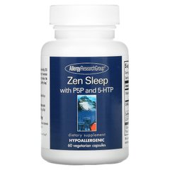 Снодійне з гідрокситриптофаном Allergy Research Group (Zen Sleep with P5P and 5-HTP) 60 вегетаріанських капсул