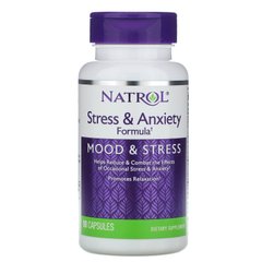 Формула для боротьби зі стресом і занепокоєнням, настрій і стрес, Stress Anxiety Formula SAF, Natrol, 90 капсул