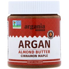 Мигдальна паста з аргановою олією Argania Butter (Argan almond butter) 284 г зі смаком кориця-кленовий сиропу