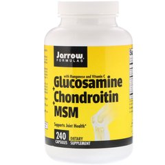 Глюкозамин Хондроитин с MSM Jarrow Formulas (Glucosamine & Chondroitin with MSM) 240 капсул купить в Киеве и Украине