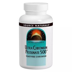 Ультра Хром Пиколинат Source Naturals (Ultra Chromium Picolinate) 500 мкг 60 таблеток купить в Киеве и Украине