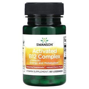 Активоване B-12 Supplemelts, Supplemelts Activated B-12, Swanson, 2,000 мкг, 60 льодяників
