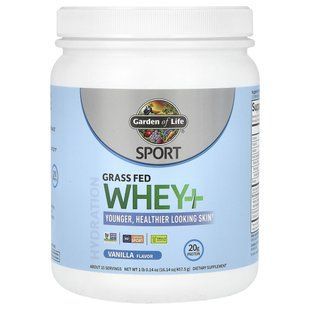 Garden of Life, Sport, Grass Fed Whey+, Vanilla, 1 lb 0.14 oz (457.5 g)
