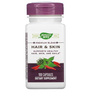 Hair & Skin, С глюкозамином и метил сульфонил метаном, Nature's Way, 100 капсул купить в Киеве и Украине