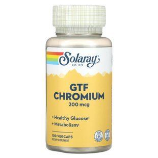 Solaray, GTF Chromium, 200 mcg, 100 VegCaps купить в Киеве и Украине