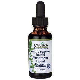 Рідкий екстракт гриба рейши (без спирту і цукру), Reishi Mushroom Liquid Extract (Alcohol-,Sugar-Free), Swanson, 296 мл
