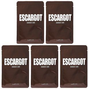 Lapcos, Escargot Damage Care Sheet Mask Set, 5 Sheets, 0.91 fl oz (27 ml) Each купить в Киеве и Украине