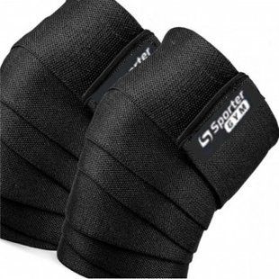 Колінні бинти Sporter (Knee Wraps) MFA-419.4D повністю чорні