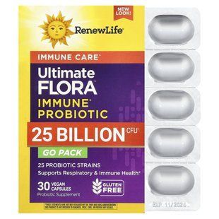 Renew Life, Everyday Immune, пробиотики, цинк и витамин C, 30 вегетарианских капсул купить в Киеве и Украине