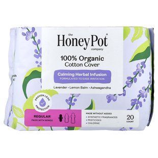 The Honey Pot Company, органический успокаивающий травяной настой, подушечки с крылышками, обычные, 20 шт. купить в Киеве и Украине