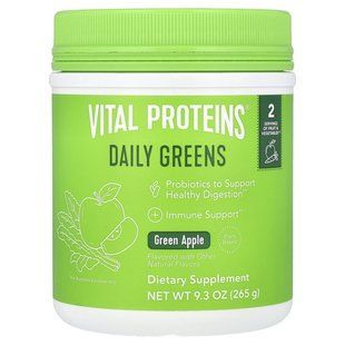 Vital Proteins, Daily Greens, Green Apple, 9.3 oz (265 g)