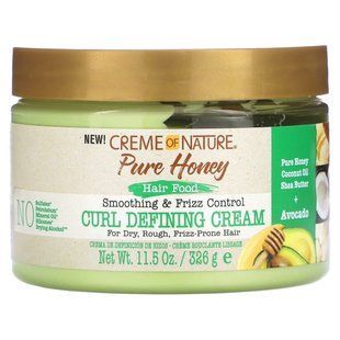 Creme Of Nature, Pure Honey, Hair Food, Smoothing & Frizz Control Curl Defining Cream, 11.5 oz (326 g) купить в Киеве и Украине