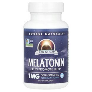 Мелатонин защита сна Source Naturals (Melatonin) со вкусом мяты 1 мг 300 леденцов купить в Киеве и Украине