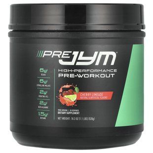 JYM Supplement Science, Pre JYM, High Performance Pre-Workout, Cherry Limeade, 1.1 lbs (520 g)