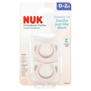 Orthodontic Pacifier, 0&ndash;2 months, pink, 2 pcs. in package
