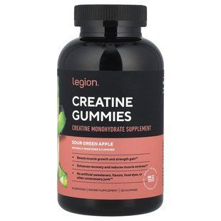 Legion Athletics, Creatine Gummies, Sour Green Apple, 120 Gummies купить в Киеве и Украине