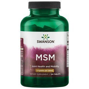 МСМ, Swanson, 1.5 г, 120 таблеток купить в Киеве и Украине