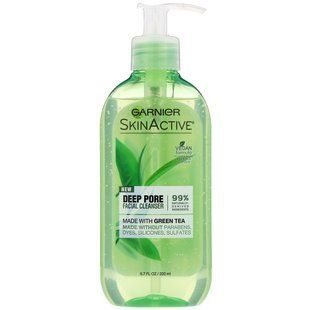 Deep Clean Pore Gel for Washing with Green Tea, SkinActive, Garnier, 200 ml