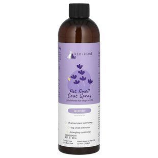 Kin+Kind, Pet Smell Coat Spray Conditioner, For Dogs + Cats, Lavender, 12 fl oz (354 ml) купить в Киеве и Украине