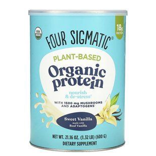 Протеин на растительной основе с суперпродуктами, сладкая ваниль, Plant-Based Protein with Superfoods, Sweet Vanilla, Four Sigmatic, 600 г купить в Киеве и Украине