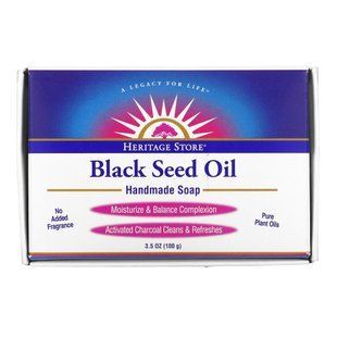 Мыло с маслом черного тмина ручная работа без запаха Heritage Store (Black Seed Oil) 100 г купить в Киеве и Украине