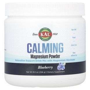 KAL, Calming Magnesium Powder, Blueberry, 9 oz (256 g) купить в Киеве и Украине