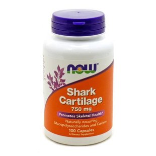 Акулий хрящ Now Foods (Shark Cartilage) 750 мг 100 капсул купить в Киеве и Украине