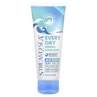 Stream2Sea, Every Day Mineral Sunscreen, Active, SPF 45, 2.5 fl oz (75 ml) купить в Киеве и Украине