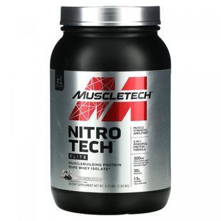 Muscletech, Nitro Tech Elite, печенье и сливки, 2,21 фунта (1 кг) купить в Киеве и Украине