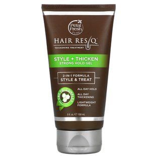 Hair ResQ, hair density enhancement treatment, strong hold gel style + thickening, Petal Fresh, 150 ml.