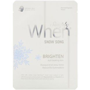 Тканевая маска Snow Song, When Beauty, 1 шт., 23 мл купить в Киеве и Украине