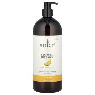 Sukin, Botanical Body Wash, All Skin Types, Melon Delight, 33.82 fl oz (1 l) купить в Киеве и Украине