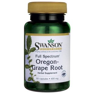 Орегон виноградный корень Swanson (Full Spectrum Oregon-Grape Root) 400 мг 60 капсул купить в Киеве и Украине