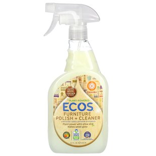 Earth Friendly Products, Ecos, полироль для мебели + очиститель, апельсин, 22 жидких унции (650 мл) купить в Киеве и Украине