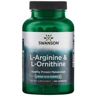 L-arginine and L-ornithine, 100 capsules
