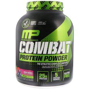 Белковый порошок Combat, три ягоды, MusclePharm, 4 фунта (1814 г) купить в Киеве и Украине