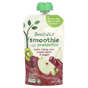 Beech-Nut, Smoothie with Prebiotics, 12+ Months, Apple, Cherry, Kiwi, Purple Carrot & Yogurt, 3.5 oz (99 g) купить в Киеве и Украине