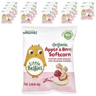 Little Bellies, Organic Apple & Berry Softcorn, 10+ Months, 18 Bags, 0.28 oz (8 g) Each