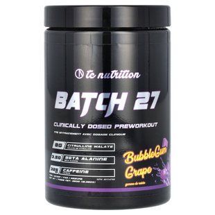TC Nutrition, Batch 27, Clinically Dosed Preworkout, Bubblegum Grape, 12.35 oz (350 g)