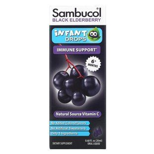 Sambucol, Black Elderberry, childrens drops, from 6 months, 0.68 fl oz (20 ml).