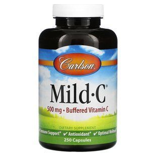 Вітамін С Carlson Labs (Mild-C) 500 мг 250 капсул