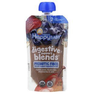 Happy Family Organics, Happy Baby&reg;, Digestive Support Blends&trade;, 6+ Months, Organic Pears, Blueberries, Strawberries & Oats, 4 oz (113 g) купить в Киеве и Украине