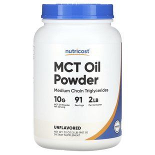 Nutricost, MCT Oil Powder, Unflavored, 32 oz (907 g) купить в Киеве и Украине